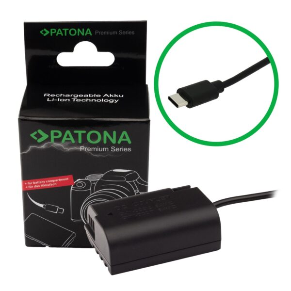 Premium USB-C Input battery adapter Panasonic DMW-BLK22 DC-S5 G9 GH5 GH5S GH6